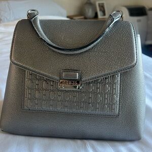 CAROLINA HERRERA Silver handbag (or crossbody)